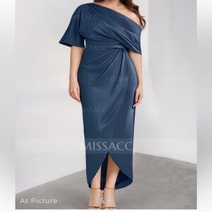 Elegant Blue Midi Dress